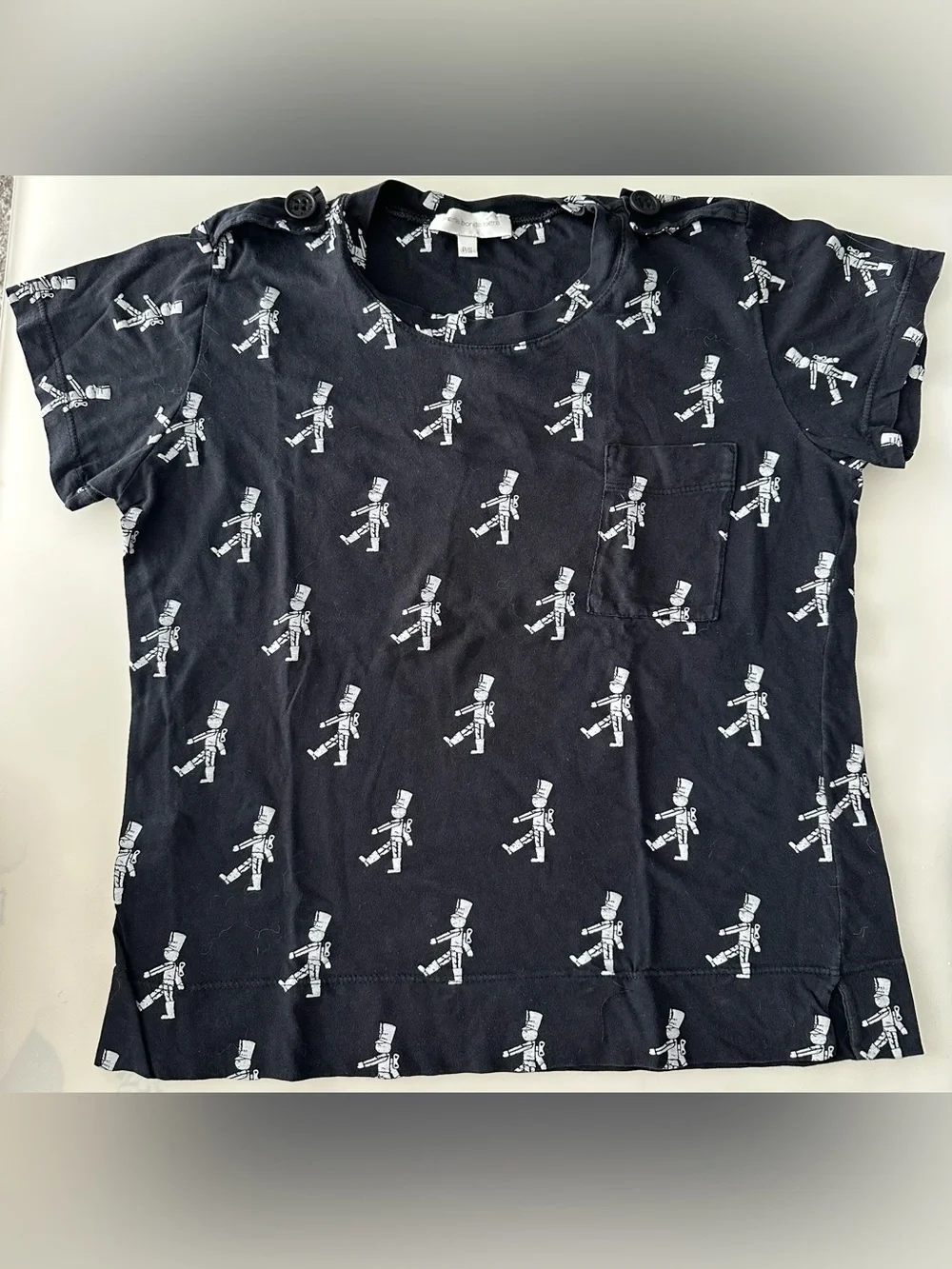 Black Nutcracker Graphic Pocket Tee